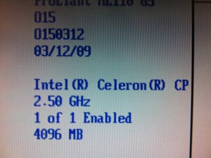 CPUとメモリを認識してる